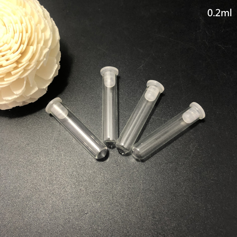 0.2ml small capacity transparent glass tester tubes mini glass sample perfume bottle,0.2ml clear round essential oil vials