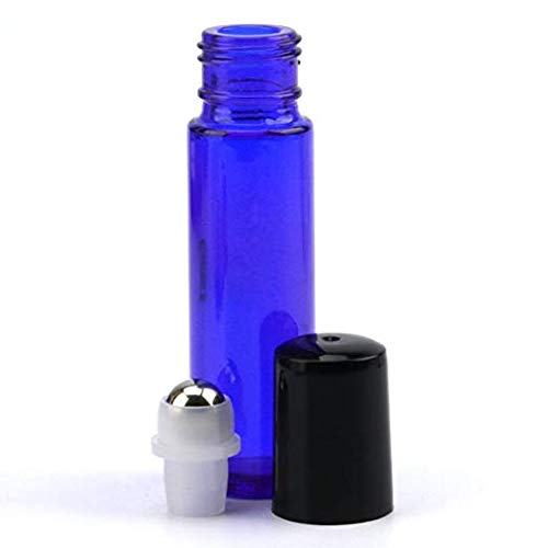 0.3oz 10ml Clear Roll On Perfume Bottles Glass Oil Bottles Lip Gloss Bottle with White Cap
