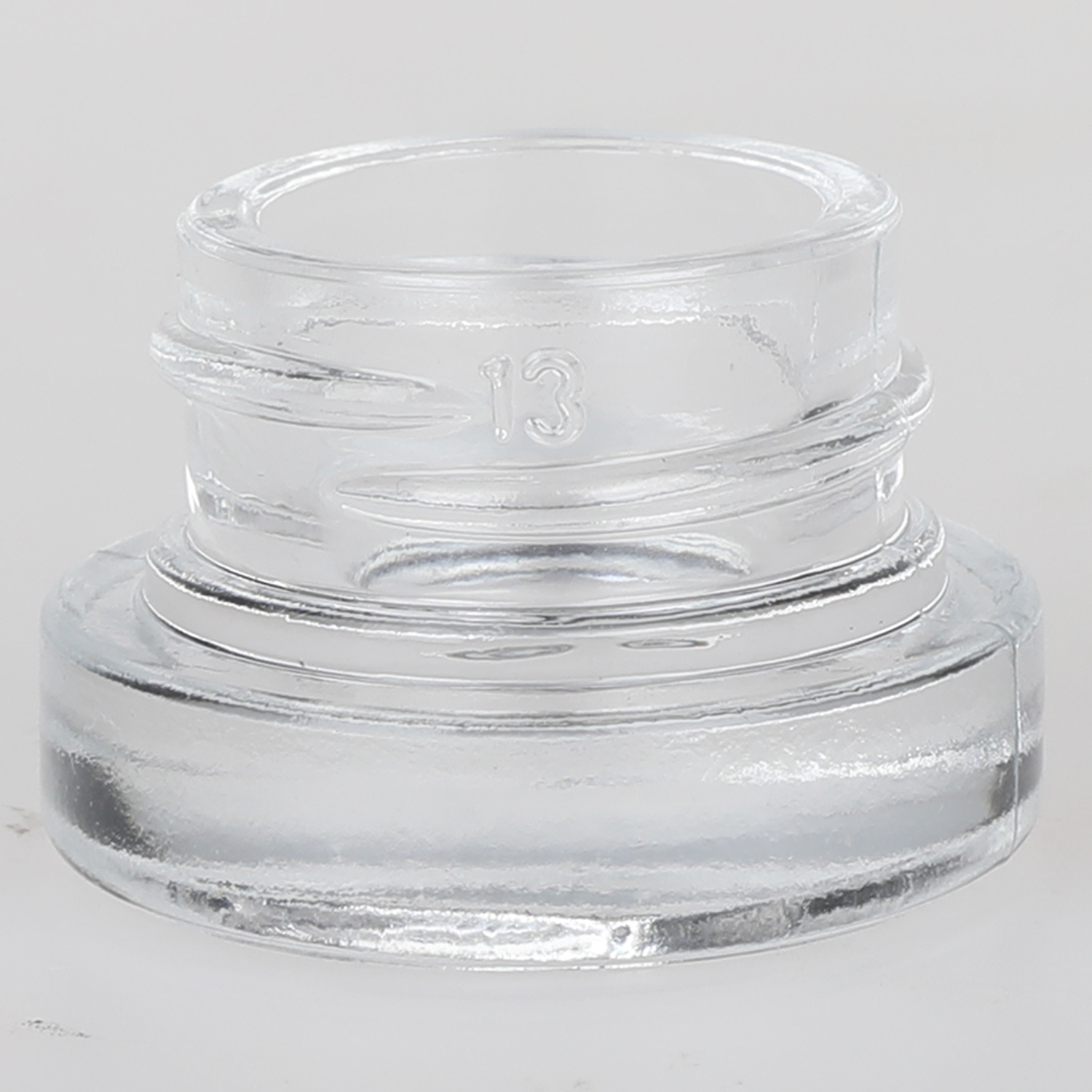 0.3oz 9ML custom square CBD Dab Wax Round concentrate Jars Glass medical weed Cream Container Without Child Resistant Lid