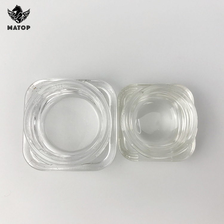 0.3oz 9ml 9 gram mini glass concentrate jar with child resistant lid