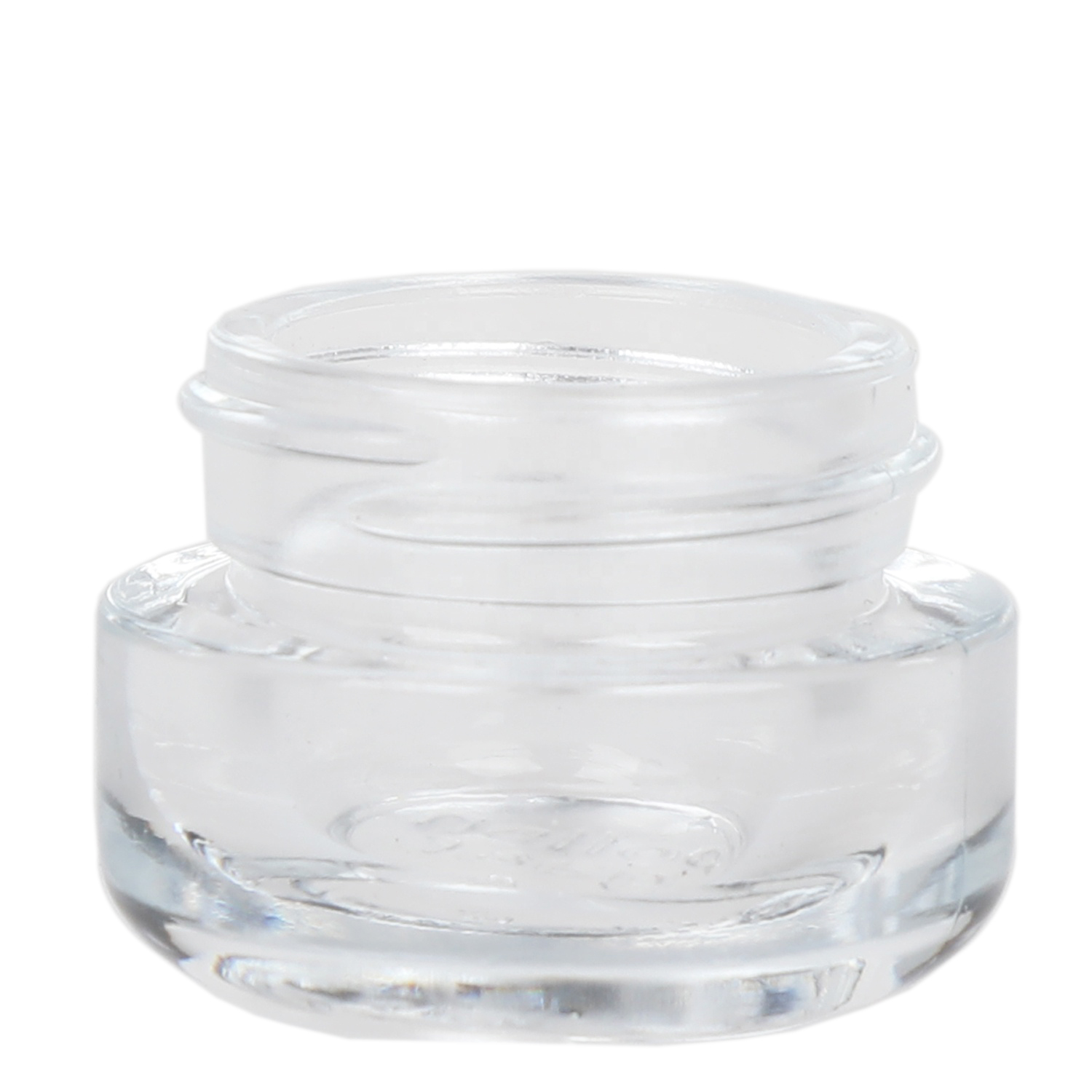 0.3oz 9ml Concentrate CBD Wax container rosin dab empty child proof clear glass round skincare cream jar without CR cap
