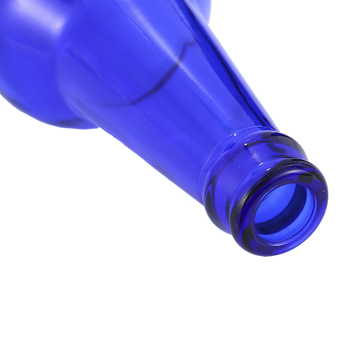 0.5 liter oem empty cobalt blue beer glass bottle