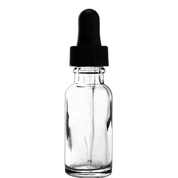 0.5 oz 15ml clear  boston glass dropper bottle,essential oil bottles wholesale