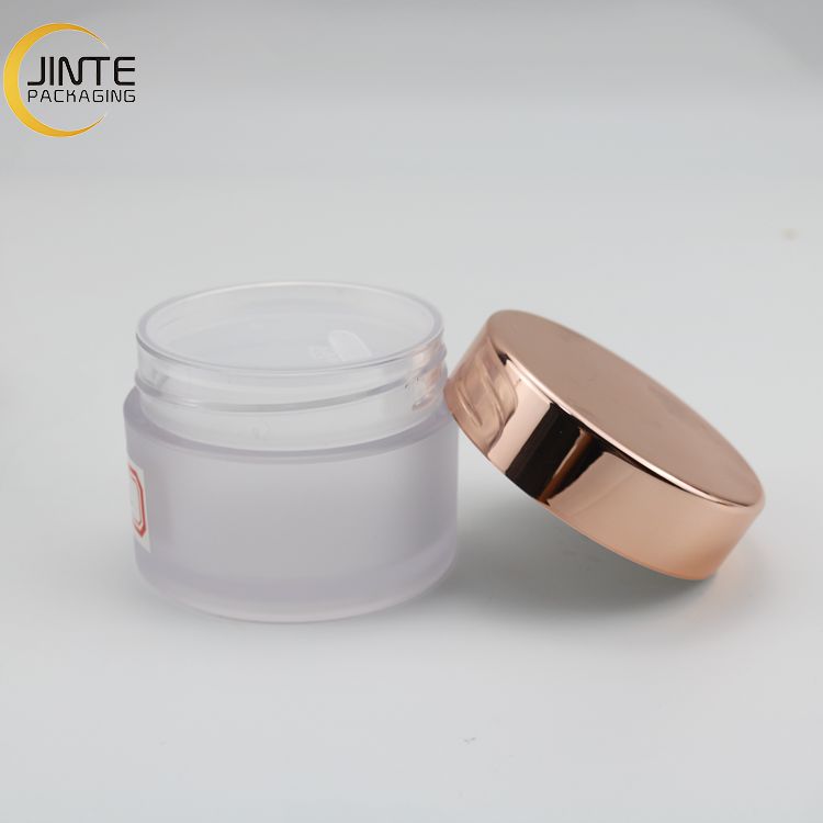 0.5OZ 1OZ 2OZ 3OZ 4OZ 5OZ 6OZ 8OZ Cosmetics Packaging PETG Plastic Clear Jar with Shiny gold cap for Lip Gloss