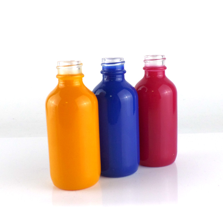 0.5OZ 1OZ 2OZ 4OZ Boston Round white Screen Printing /frost Glass Dropper Bottle