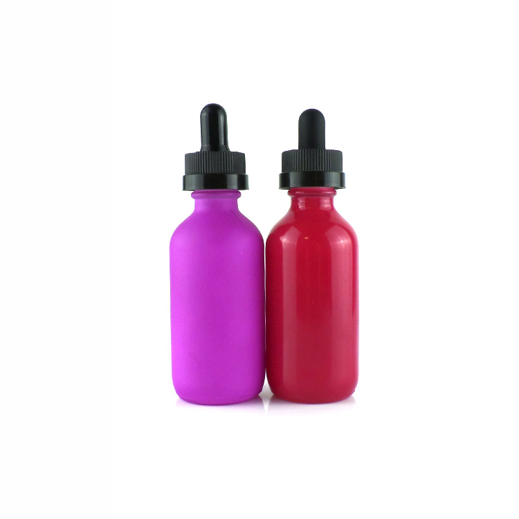 0.5OZ 1OZ 2OZ 4OZ Boston Round white Screen Printing /frost Glass Dropper Bottle