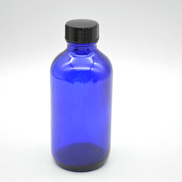 0.5oz 1oz 2oz 4oz 6oz 8oz 16oz cobalt blue Glass Boston Round Bottle