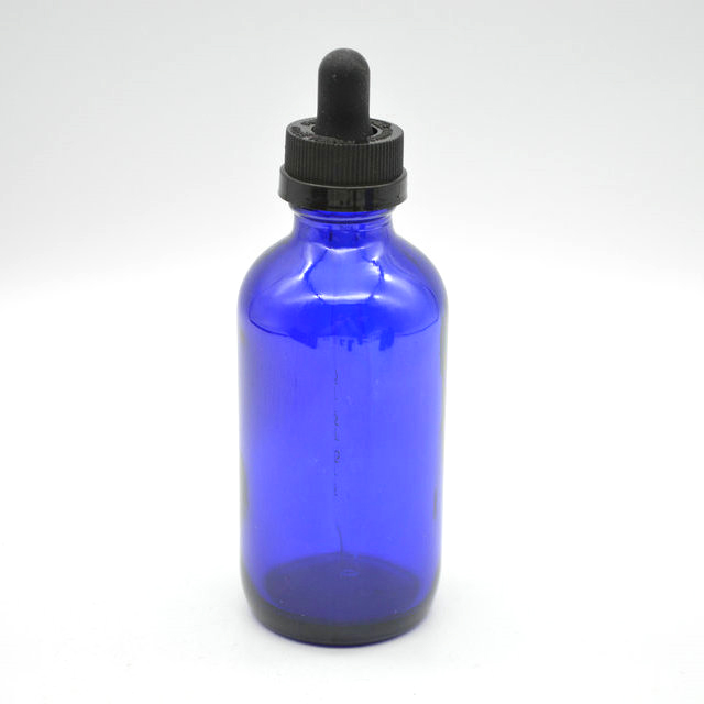 0.5oz 1oz 2oz 4oz 6oz 8oz 16oz cobalt blue Glass Boston Round Bottle