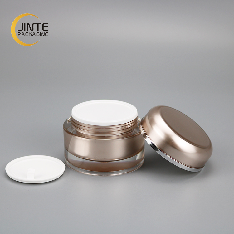 0.5oz 1oz 2oz 4oz 6oz Empty Cosmetic Container Acrylic Coffee Color Plastic Jar With Lid for face cream