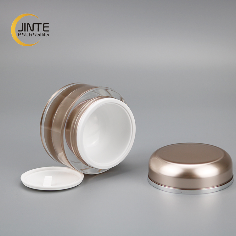 0.5oz 1oz 2oz 4oz 6oz Empty Cosmetic Container Acrylic Coffee Color Plastic Jar With Lid for face cream