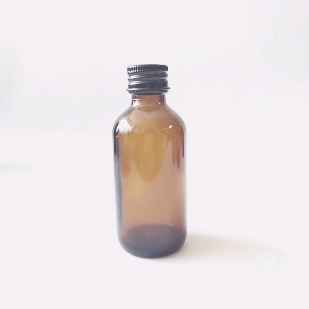 0.5oz 1oz 2oz 4oz 8oz 16oz 32oz Amber Boston Round Glass Bottle with plastic aluminum metal Cap