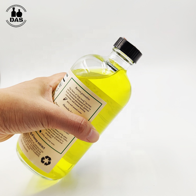 0.5oz 1oz 2oz 4oz 8oz 16oz Clear Amber Hand Wash Lotion Shampoo Beverage Pump Spray Dropper Boston Round Glass Bottle for Juice