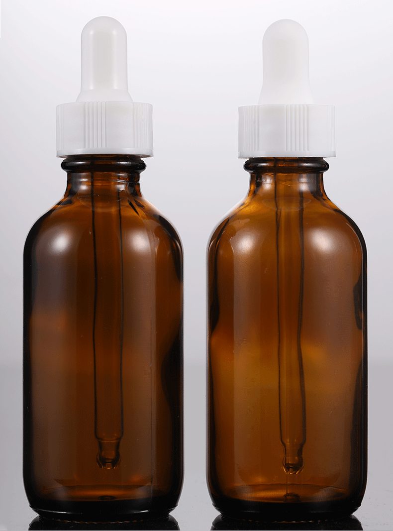 0.5oz 1oz 2oz 4oz 8oz 16oz Essential Oil Bottle Amber Glass Boston Bottle With Black Plastic Dropper