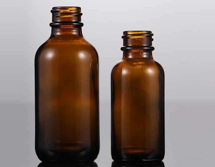 0.5oz 1oz 2oz 4oz 8oz 16oz Essential Oil Bottle Amber Glass Boston Bottle With Black Plastic Dropper