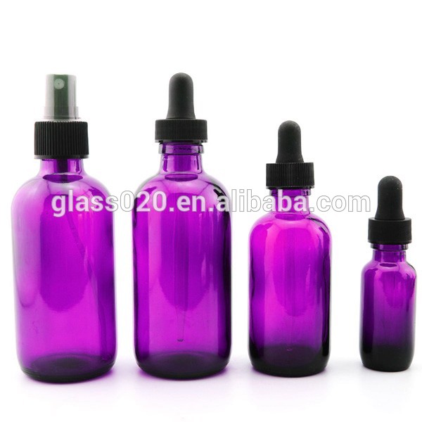 0.5oz 1oz 2oz 4oz black glass boston round bottle with dropper cap wholesale