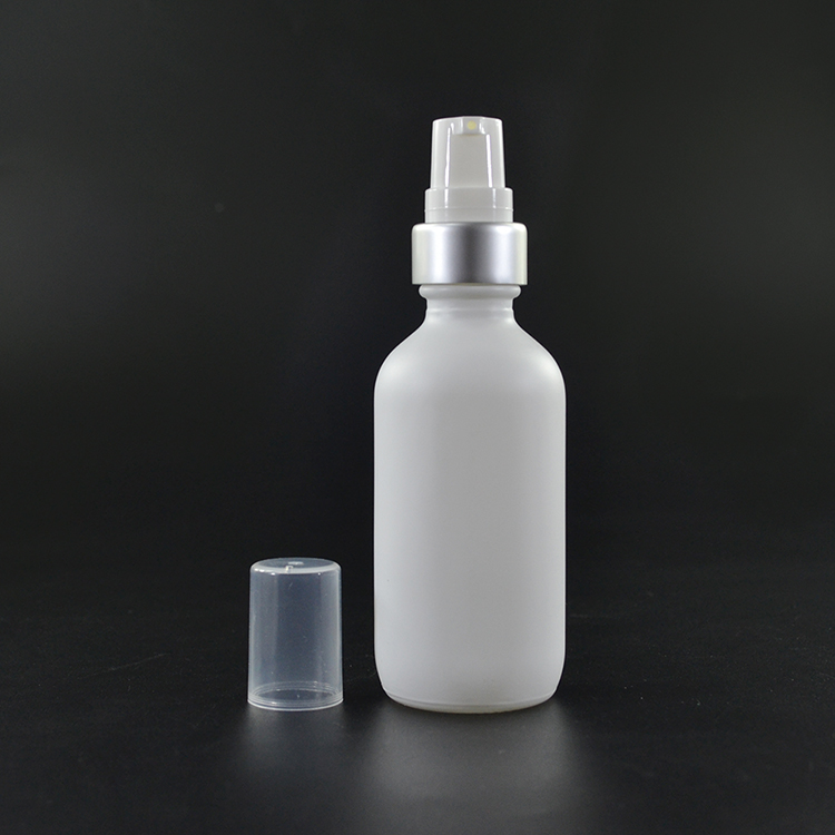 0.5oz 1oz 2oz 4oz boston clear frosted oil dropper glass bottles with logo printing customized