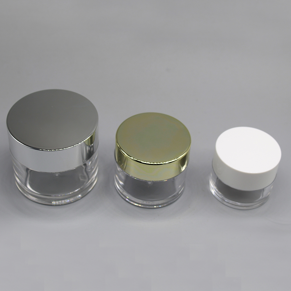 0.5oz 1oz 2oz 50ml Acrylic Cosmetic Jar 15g Clear Acrylic Loose Powder Jar for Powder