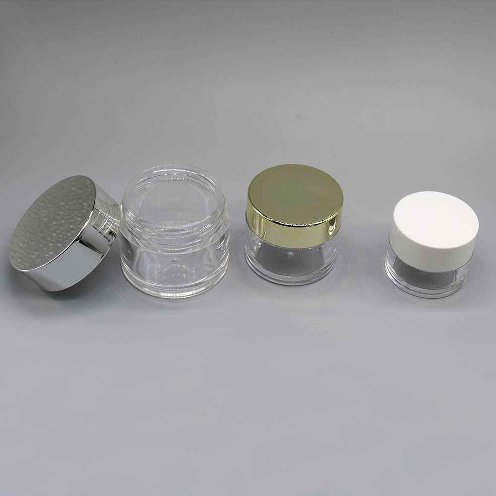 0.5oz 1oz 2oz 50ml Acrylic Cosmetic Jar 15g Clear Acrylic Loose Powder Jar for Powder