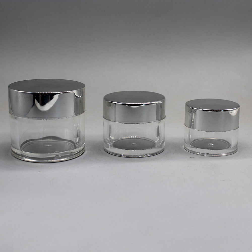 0.5oz 1oz 2oz 50ml Acrylic Cosmetic Jar 15g Clear Acrylic Loose Powder Jar for Powder