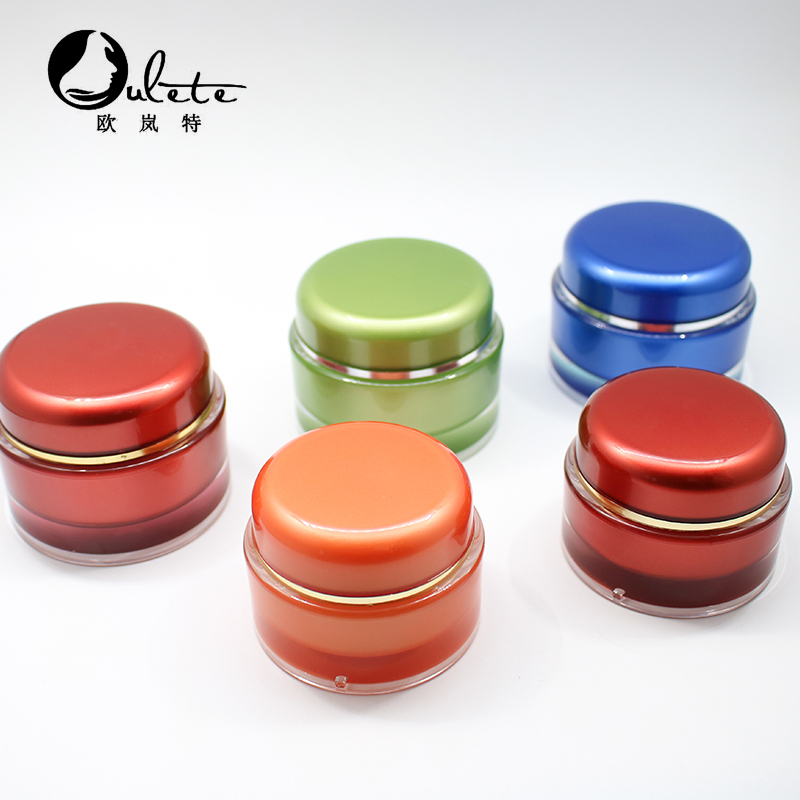 0.5oz 1oz plastic cosmetic jar cream pot acrylic black cosmetic cream jar 50 ml 100ml
