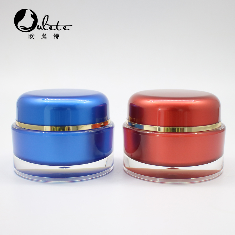 0.5oz 1oz plastic cosmetic jar cream pot acrylic black cosmetic cream jar 50 ml 100ml
