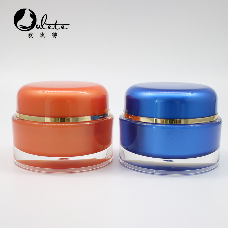 0.5oz 1oz plastic cosmetic jar cream pot acrylic black cosmetic cream jar 50 ml 100ml