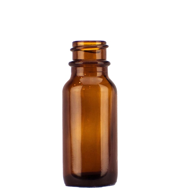 0.5oz Amber Boston Round Glass Bottle
