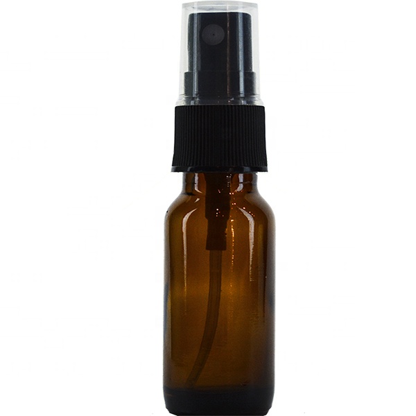 0.5oz Amber Boston Round Glass Bottle