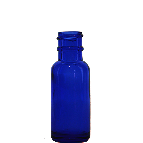 0.5oz Cobalt Blue Boston Round with Black Cap