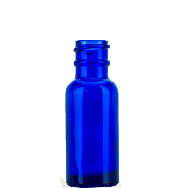 0.5oz Cobalt Blue Boston Round with Black Cap