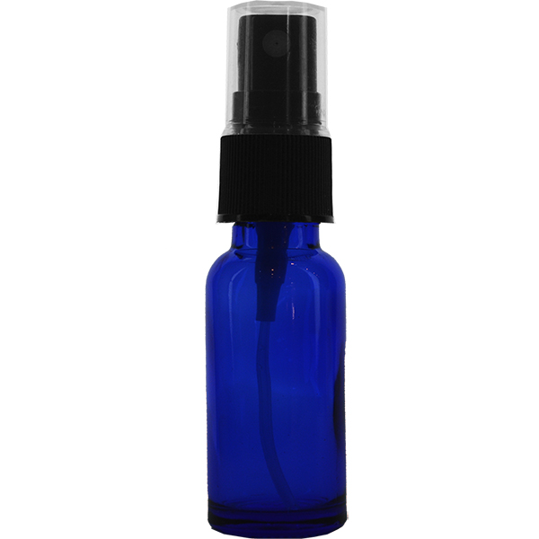 0.5oz Cobalt Blue Boston Round with Black Cap