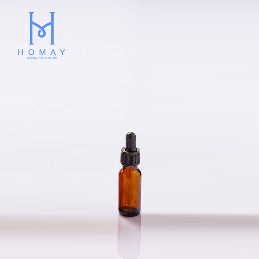0.5oz amber boston  glass bottle with different accessories with paper box, punp,dropper cap.screw cap