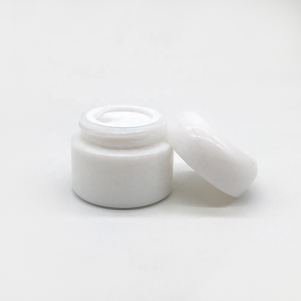 0.5oz opal glass jar for balm cream skincare packaging