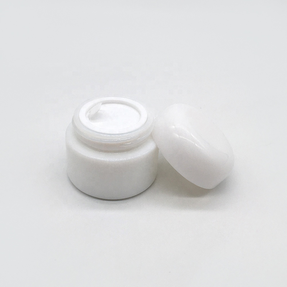 0.5oz opal glass jar for balm cream skincare packaging