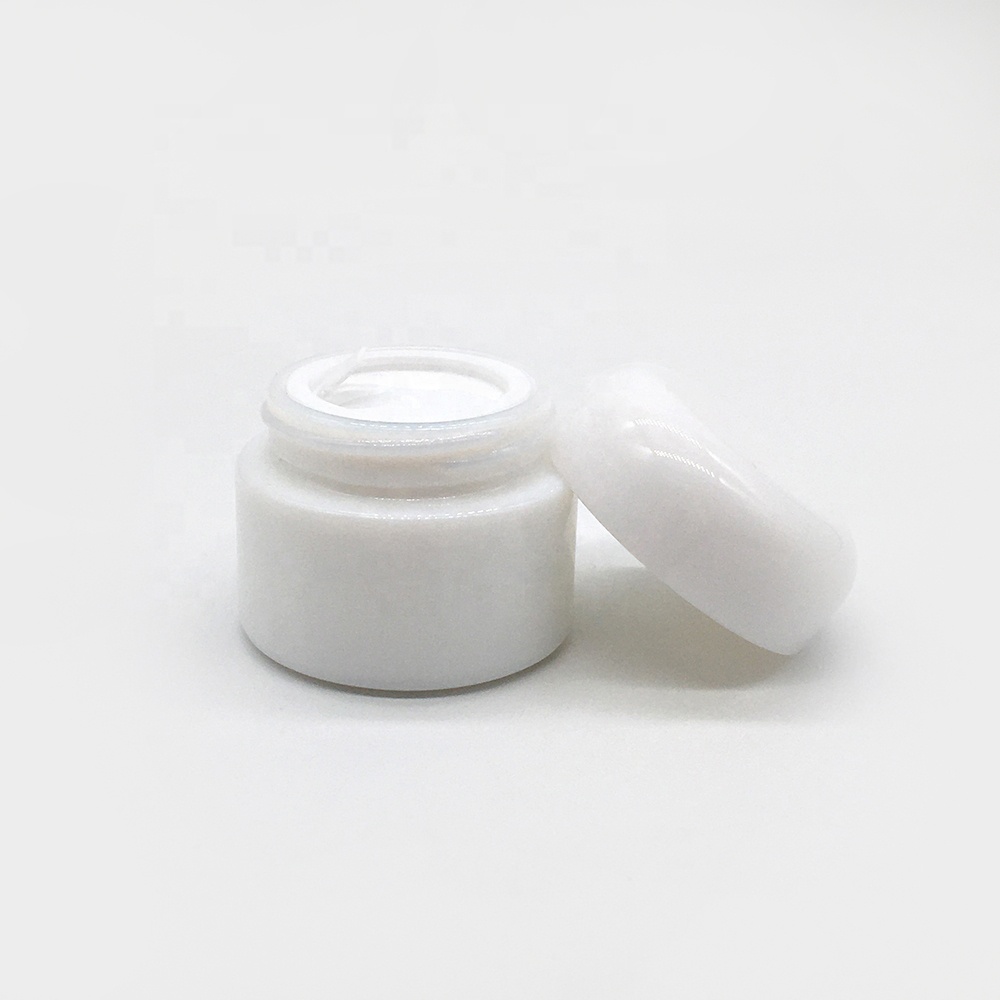 0.5oz opal glass jar for balm cream skincare packaging