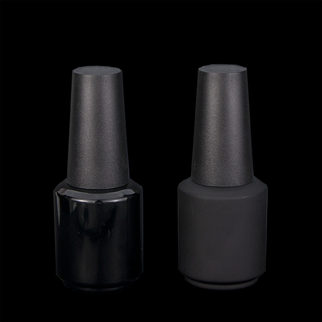 0.5oz. shiny black color Guangzhou customized empty uv gel nail bottle