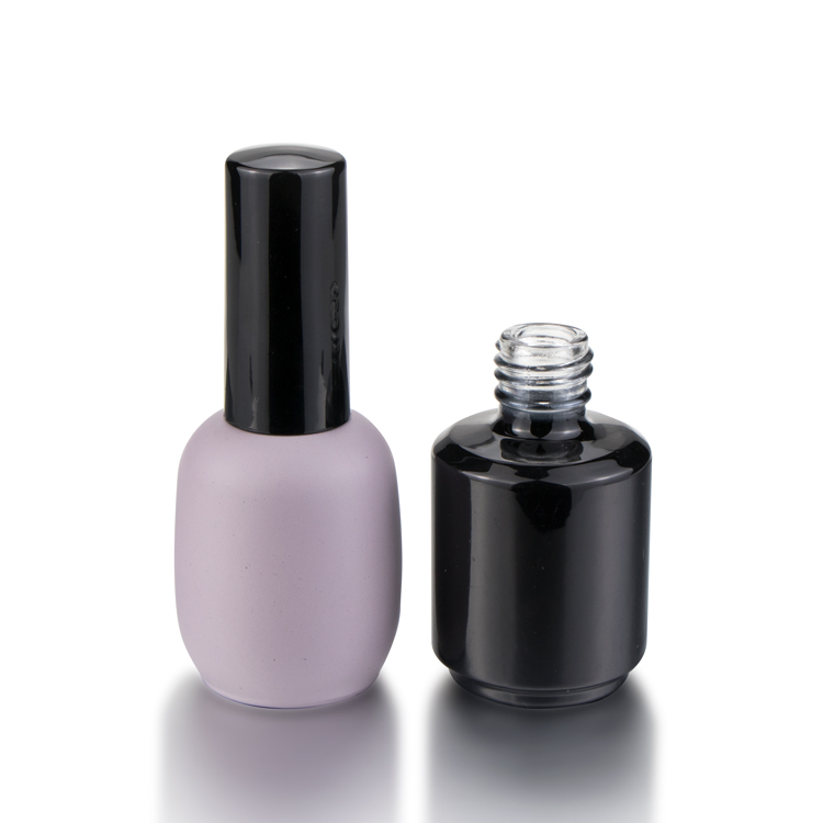 0.5oz. shiny black color Guangzhou customized empty uv gel nail bottle