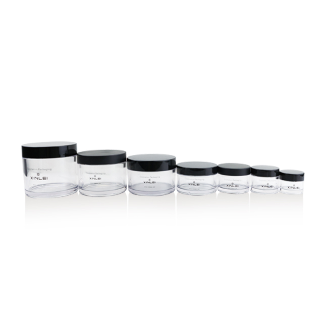 0.7oz plastic thick wall cosmetic jar 20g lip scrub jar clear round shape recycled plastic jar