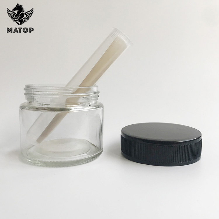 1 2 3 4 8 16 fl oz weed big mouth plastic screwtop cap container herb glass storage jar