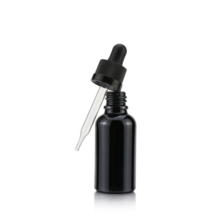1 2 4 8 16 32 oz frosted matt black empty glass essential oil bottle perfume dropper bottle with glass pipettes for hair oil