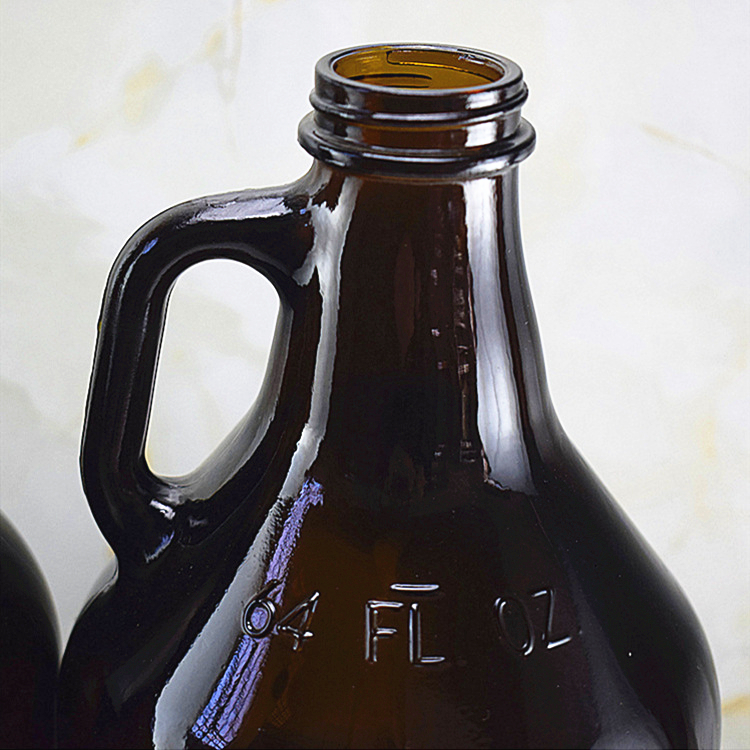 1/2 Gallon 64 OZ Amber Glass Beer Growler