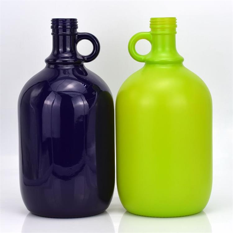 1/2 Gallon spray color Glass Jug Beverage Dispenser 64oz Beer Growler With Screw Cap for Home Brewing