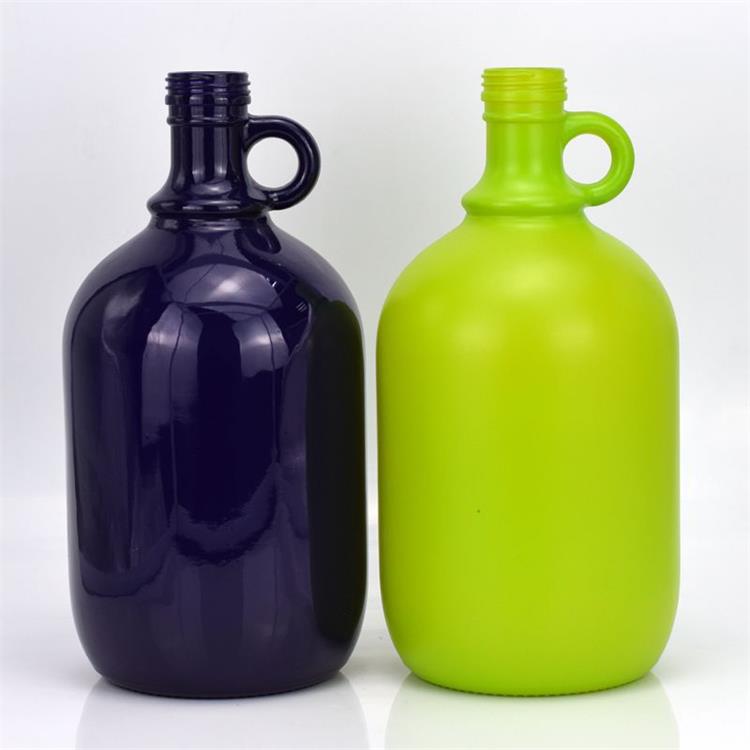 1/2 Gallon spray color Glass Jug Beverage Dispenser 64oz Beer Growler With Screw Cap for Home Brewing
