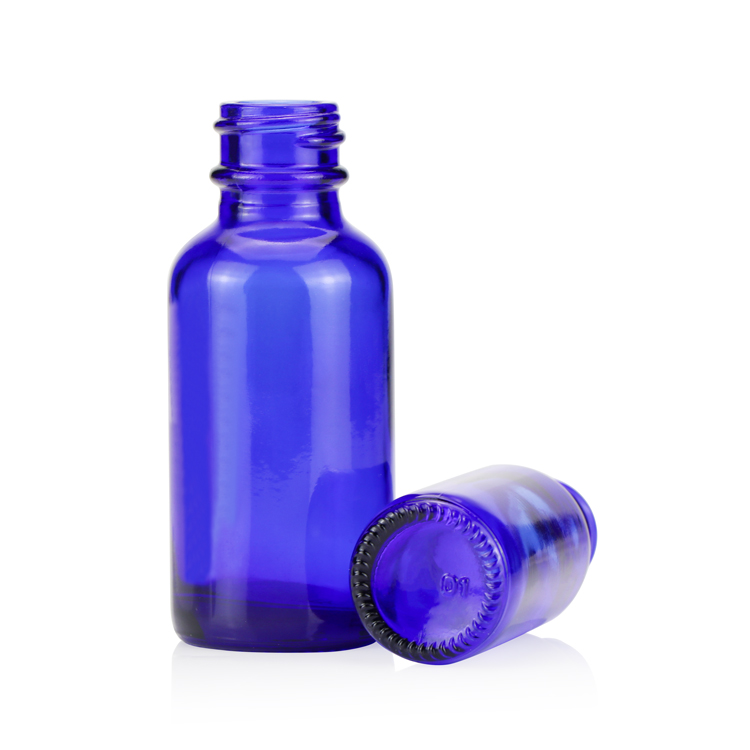 1/2 oz 1 oz 2 oz 4 oz 8 oz 16 oz 32 oz Blue Empty Boston Round Glass Bottle for Essential Oil with Dropper