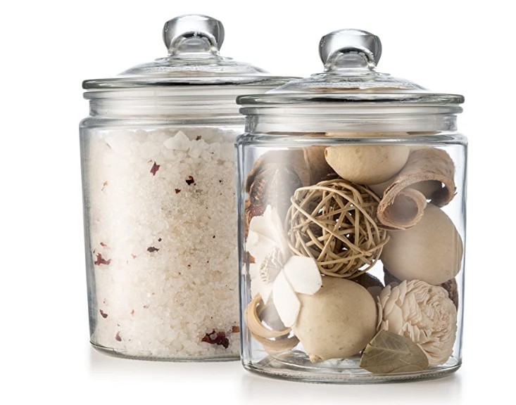 1.27L Thickened Clear Glass Jars Food Canister With Hermetic Lids Serving For Cookie Tea Coffee Snacks Dry Food