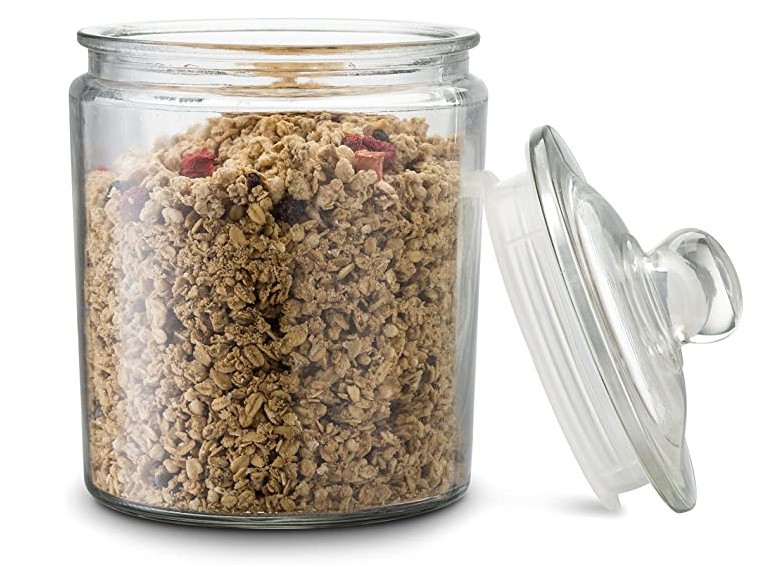 1.27L Thickened Clear Glass Jars Food Canister With Hermetic Lids Serving For Cookie Tea Coffee Snacks Dry Food