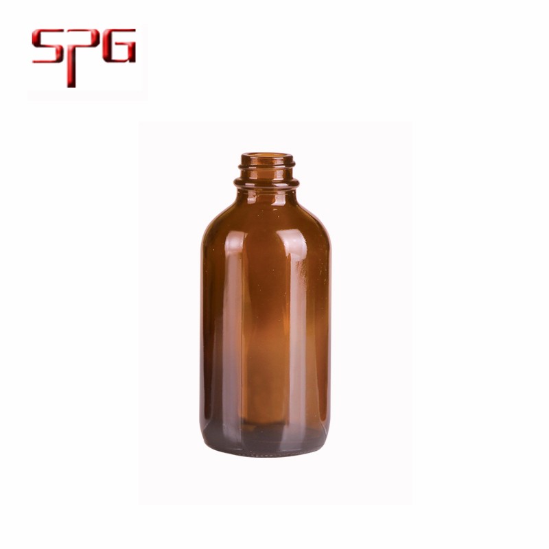 1/2oz 1OZ 2OZ 4OZ 8OZ Amber Boston Round clear glass bottle G.P.I 28-400 22-400 20-400 18-400 33-400