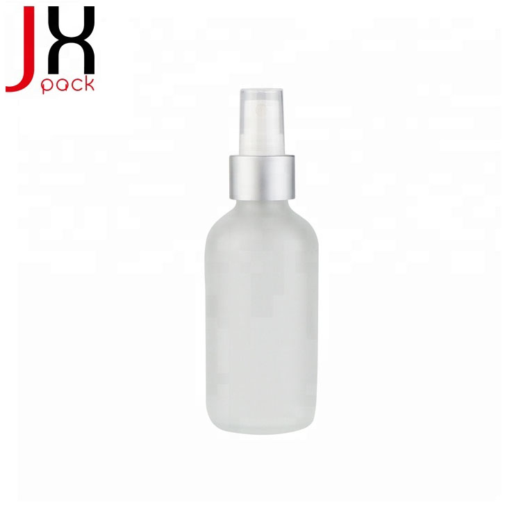 1/2oz 1oz 2oz 4oz matte black frosted pump sprayer essential oil glass boston round spray bottle for oils