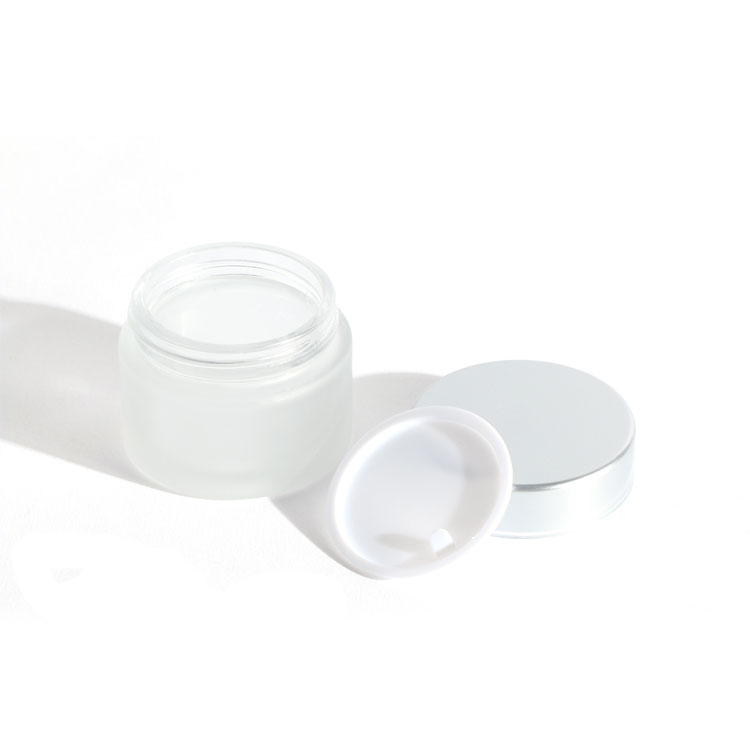 1/2oz 1oz 2oz Cosmetic container transparent glass jars with screw lid