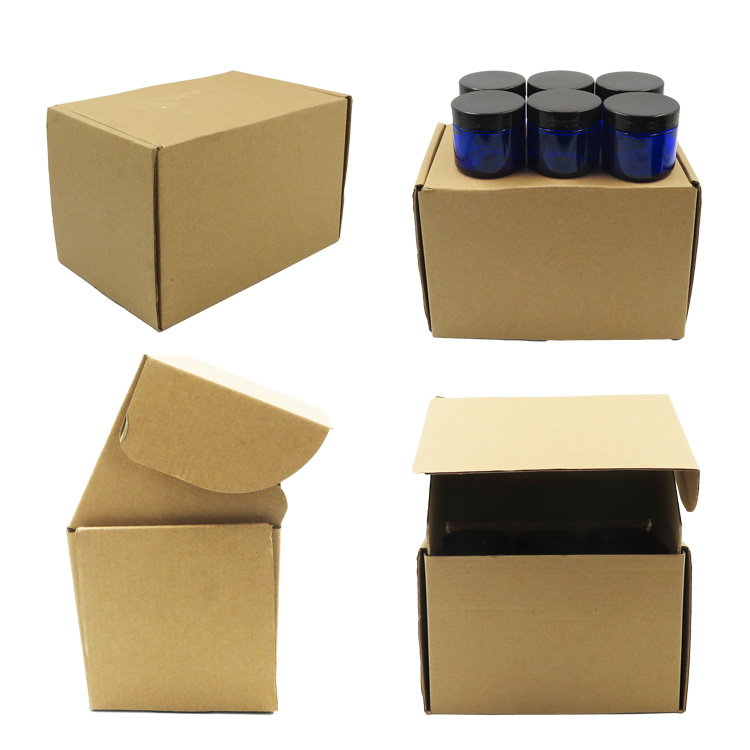 1/2oz 2oz 4oz 6oz 8oz 12oz 16oz Glass Cosmetic Jar Straight Side Cream Jar with Lid